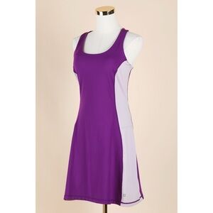 Sz 6 Sweaty Betty London Colorblock Power Workout Skort Dress In Deep Purple NWT